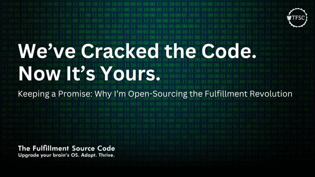 Sam Goodman sharing the open-source Fulfillment Revolution framework with teachers and students, explaining how AI and real-world learning can upgrade the education system